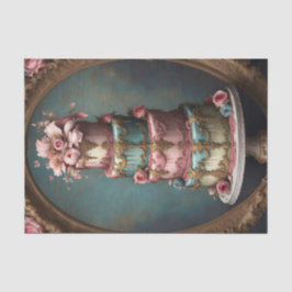 Seda Rococo Cake 4 Papel parisino de descomposición de