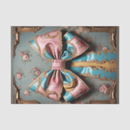 Seda Rococo parisino francés doblado 2 papel de descomp