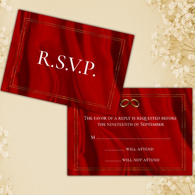 Seda Roja y Boda de Oro RSVP (Subido por el creador)
