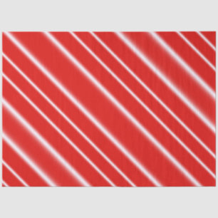 Seda Rojo con papel de tejidos en franjas blancas