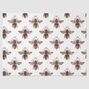Seda Rosa Gold Bee Series Diseño 6 Papel de tejidos