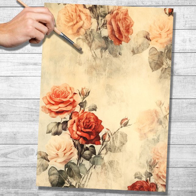 Seda Rosas de cosecha 1 Papel de descomposición (Subido por el creador)