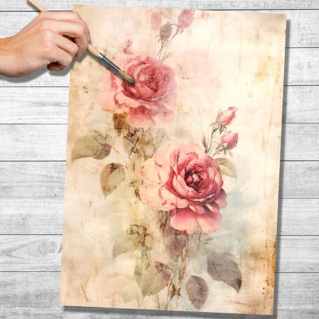 Seda Rosas de época 4 Papel de descomposición (Subido por el creador)