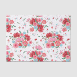 Seda Rosas florales de papel de tejidos el día de San V