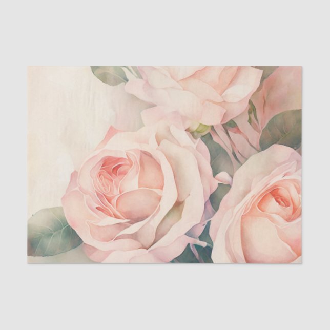 Seda ROSES DE PINK bellas hojas de papel (Anverso)