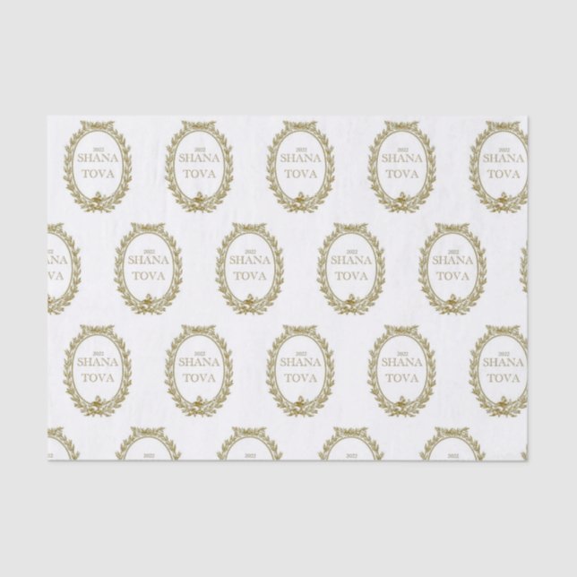 Seda Rosh Hashana Papel de Tejido inspirado en París (Anverso)