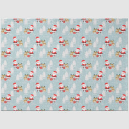 Seda Santa, hombres de nieve, Rudolph y presenta papel