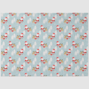 Seda Santa, hombres de nieve, Rudolph y presenta papel 