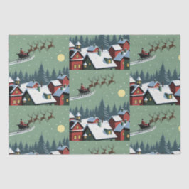 Seda Santa y su papel de envolver de Sleigh