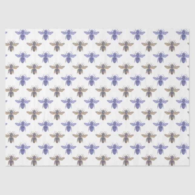 Seda Serenity Bee Series Design 1 Papel de tejidos (Anverso)