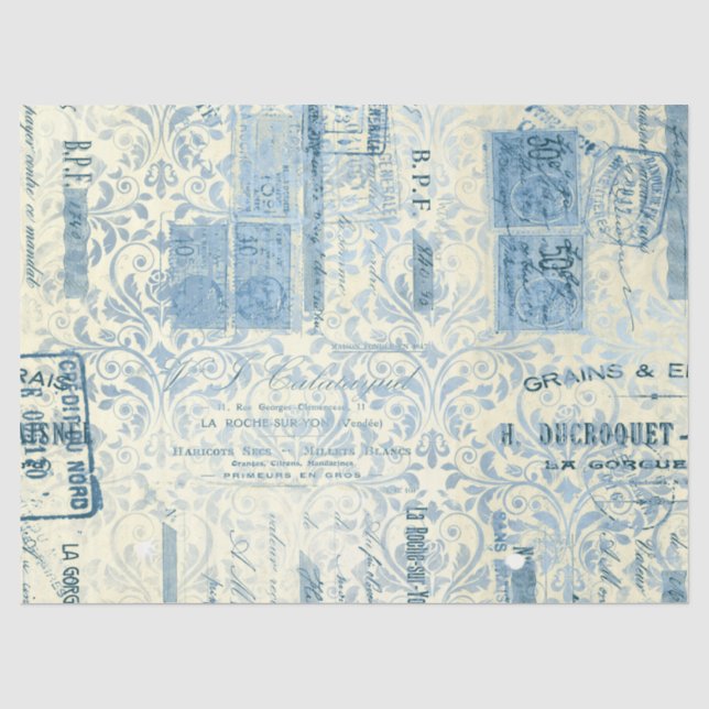 Seda Serie de Papel Azul Efímero Diseño 14 (Anverso)