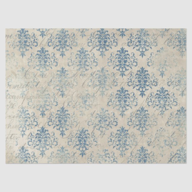 Seda Serie de Papel Azul Efímero Diseño 19 (Anverso)