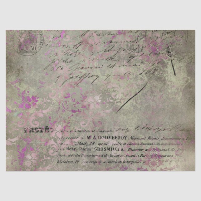 Seda Serie de Papel Deteriorado Ephemera Diseño 1 (Anverso)