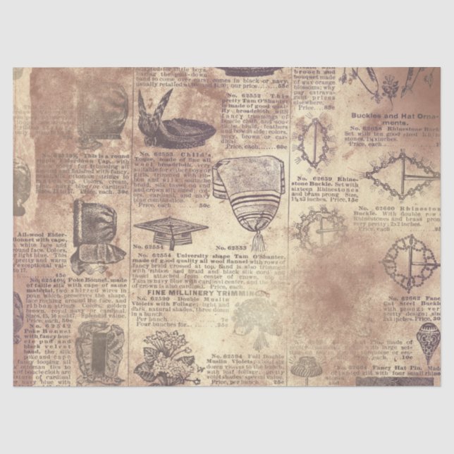 Seda Serie de Papel Deteriorado Ephemera Diseño 15 (Anverso)