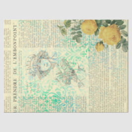 Seda Serie de Papel Francés Ephemera Diseño 14