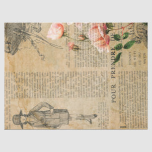 Seda Serie de Papel Francés Ephemera Diseño 16