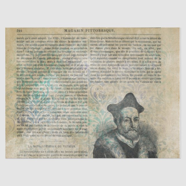 Seda Serie de Papel Francés Ephemera Diseño 18 (Anverso)