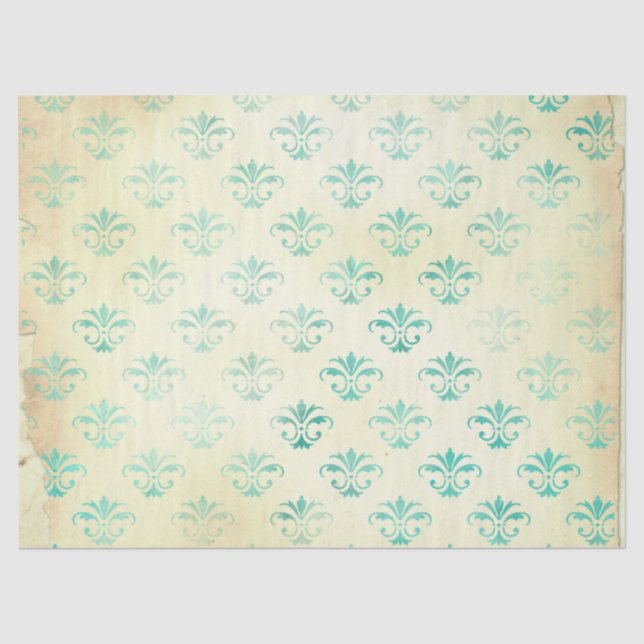 Seda Serie de Papel Turquesa Efímera Diseño 2 (Anverso)
