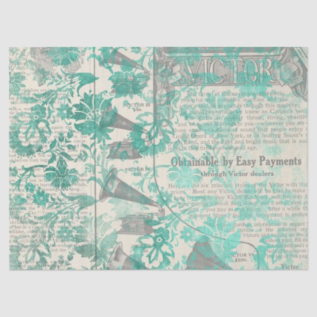 Seda Serie de Papel Turquesa Efímera Diseño 4 (Anverso)