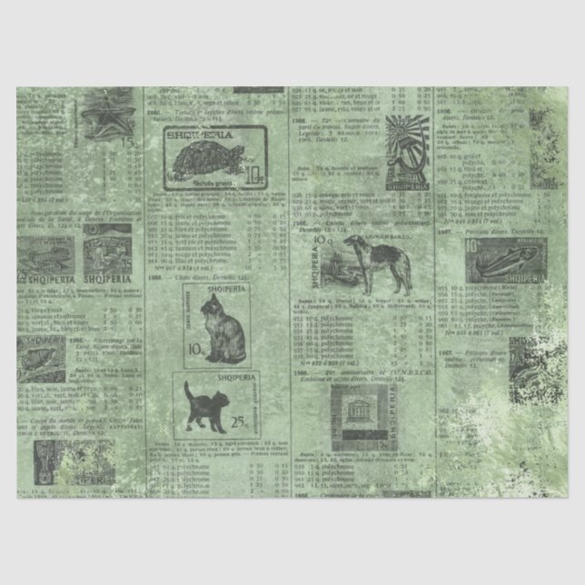 Seda Serie de Papel Verde Efímero Diseño 14 (Anverso)