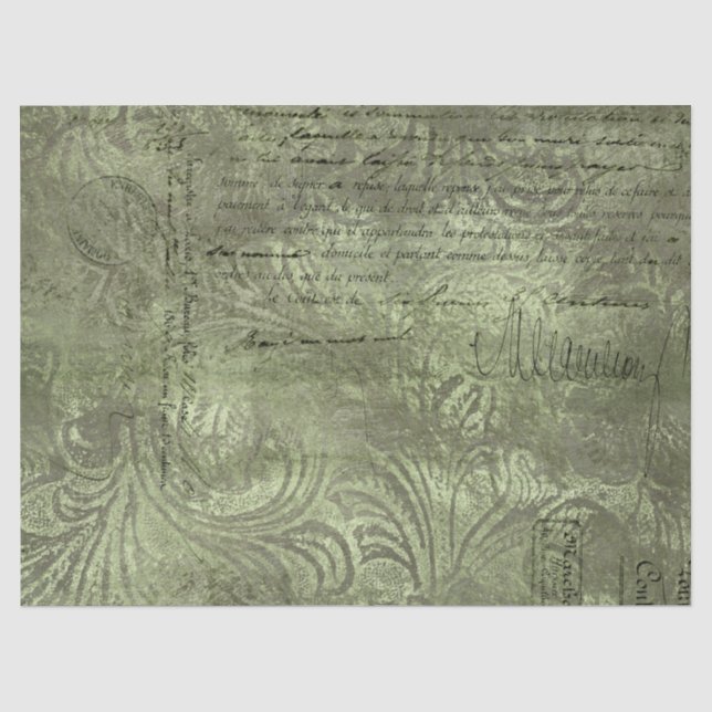 Seda Serie de Papel Verde Efímero Diseño 16 (Anverso)