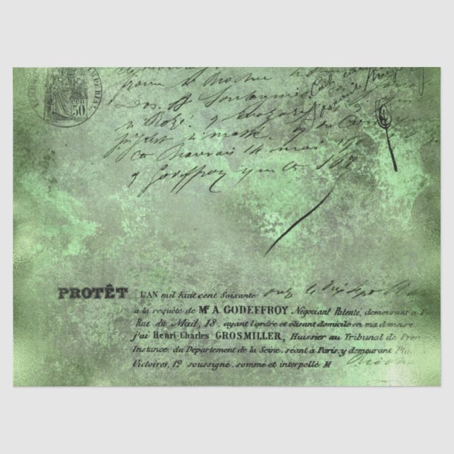 Seda Serie de Papel Verde Efímero Diseño 18 (Anverso)