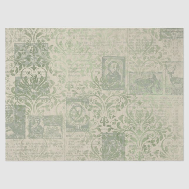 Seda Serie de Papel Verde Efímero Diseño 19 (Anverso)