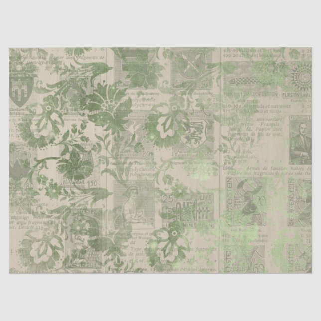 Seda Serie de Papel Verde Efímero Diseño 23 (Anverso)