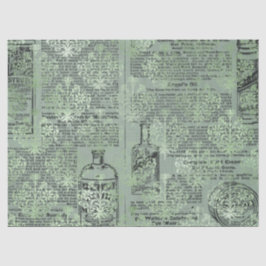 Seda Serie de Papel Verde Efímero Diseño 4
