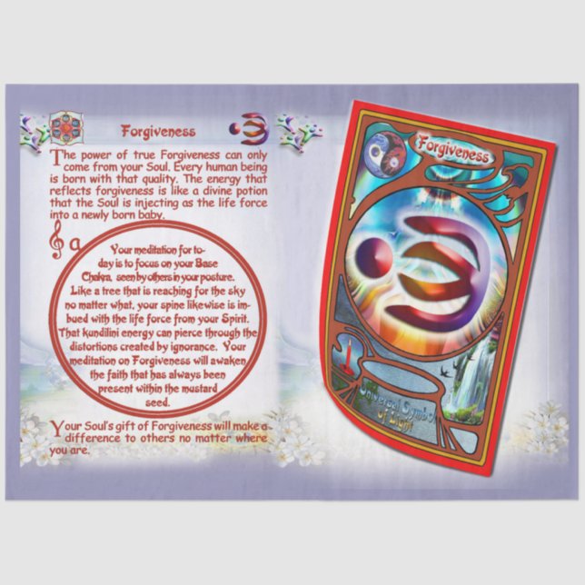 Seda Símbolo de perdón Papel de tejidos (Anverso)