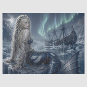 Seda Sirena Vikinga Papel de Decoupage   Nórdico 