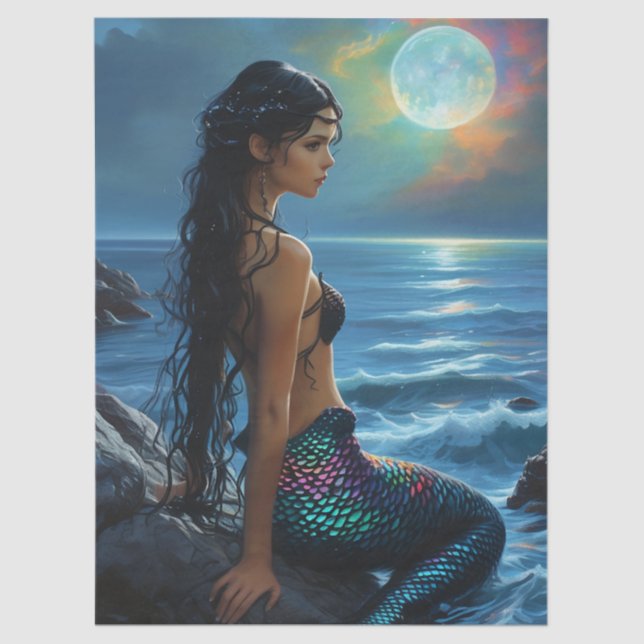 Seda Sirena y papel de tejidos lunares (Anverso)