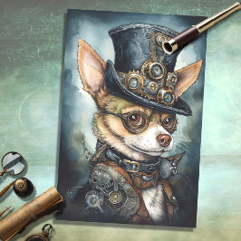 Seda Steampunk Chihuahua 1 Papel de desahucio