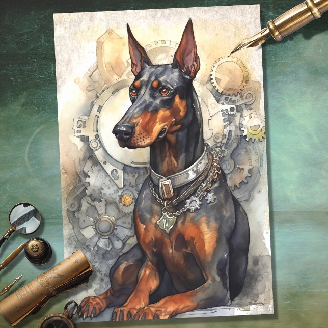 Seda Steampunk Doberman 5 Papel de descodificación (Subido por el creador)