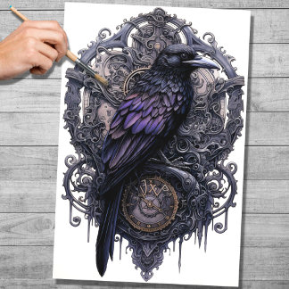 Seda Steampunk Raven 2 Papel de descodificación