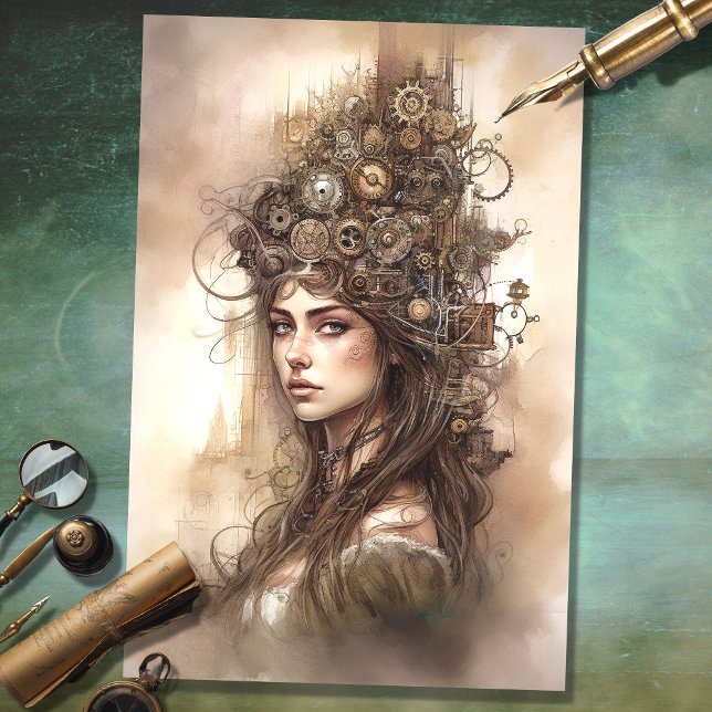 Seda Steampunk Woman 2 Papel de desconfianza (Subido por el creador)
