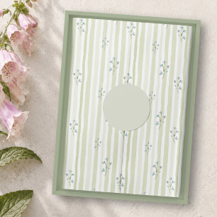 Seda Suave papel tisú de raya de salvia y flor silvestr