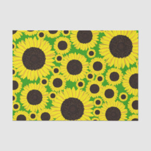 Seda Sunflowers Cute Primer Papel de Tejido Fiesta de c
