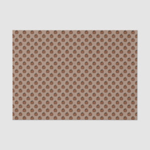Seda Tan Pumpkin Papel de tejidos estampado