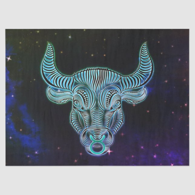 Seda taurus el papel de tejido zodiaco del toro (Anverso)