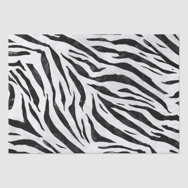 Seda Tejido de cebra de papel de impresión animal de de (Anverso)