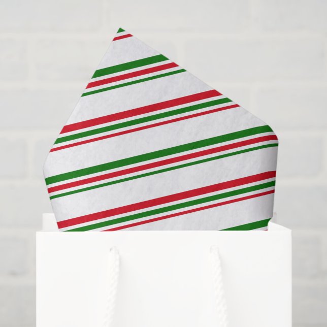 Seda Tejido de papel con canto de caña a rayas (Bolsa de regalo)