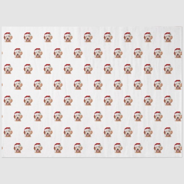 Seda Tejido Papel de oro de Navidades (Anverso)