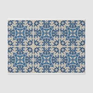 Seda Tela azul 6 por 6 papel de tejido de diseño de mos
