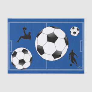 Seda Tema de fútbol regalo Papel de té azul HAMbyWG