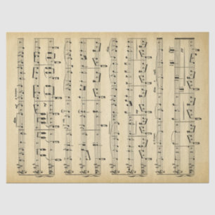 Seda Tema musical Hoja antigua Papel de papel de la mús