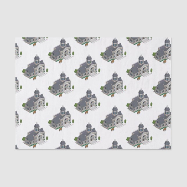 Seda Templo de papel de tejido decorativo (Anverso)