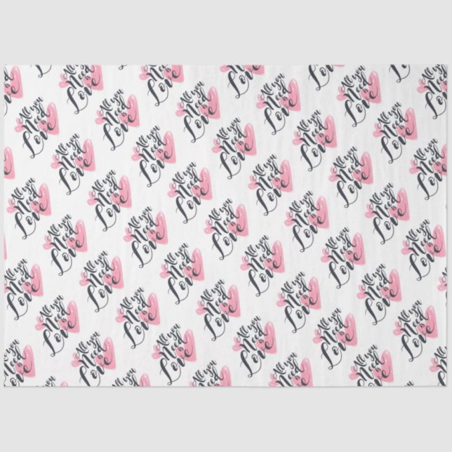 Seda Todo lo que necesitas es papel de tejidos de amor  (Anverso)