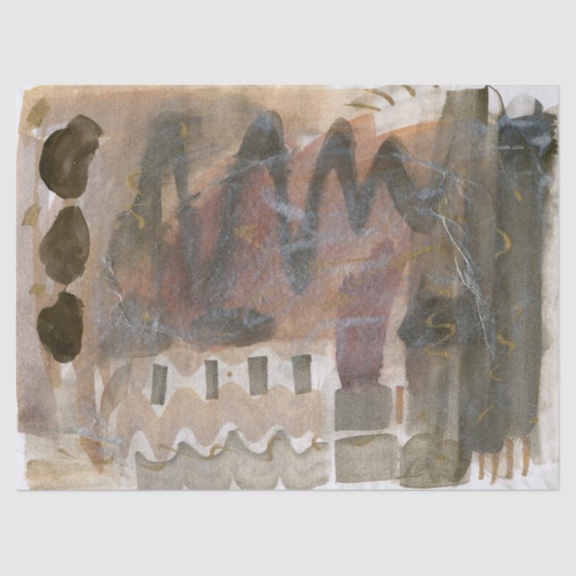 Seda Tonos de chocolate Resumen Papel Tejido Grande (Anverso)