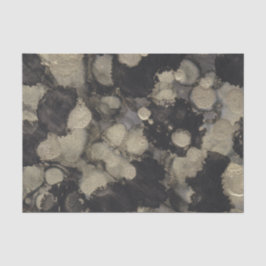 Seda Tonos de papel de tejidos negro y dorado